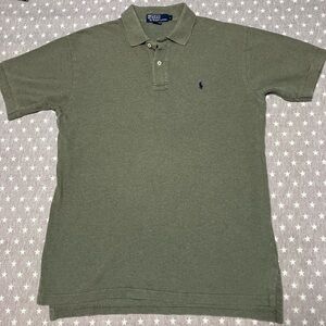 Polo by Ralph Lauren Polo Shirt Men's Medium Olive Green Single Stitch 90’s Vtg